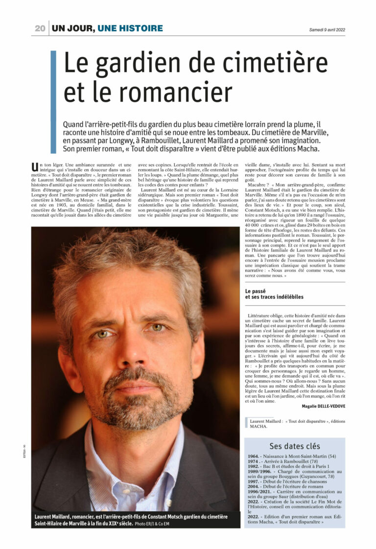 Article l'Est Républicain, 9 avril 2022